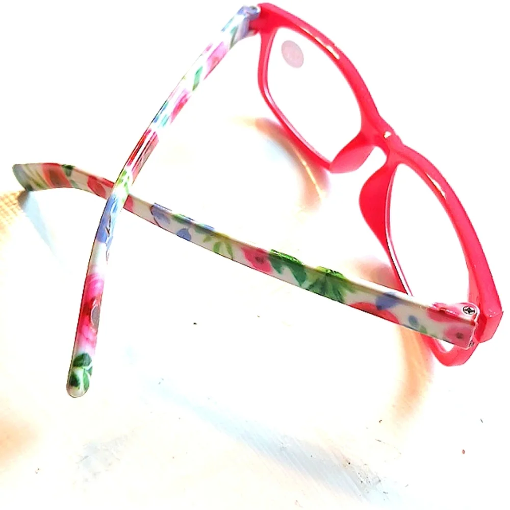 Roses +2.75‎ CORAL PINK Rose TREND Glasses Fun Stylish Reading Glasses
